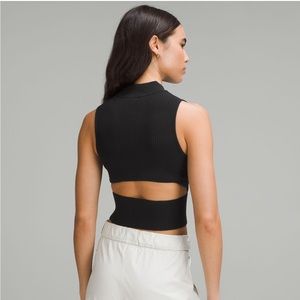 lululemon open back crop top